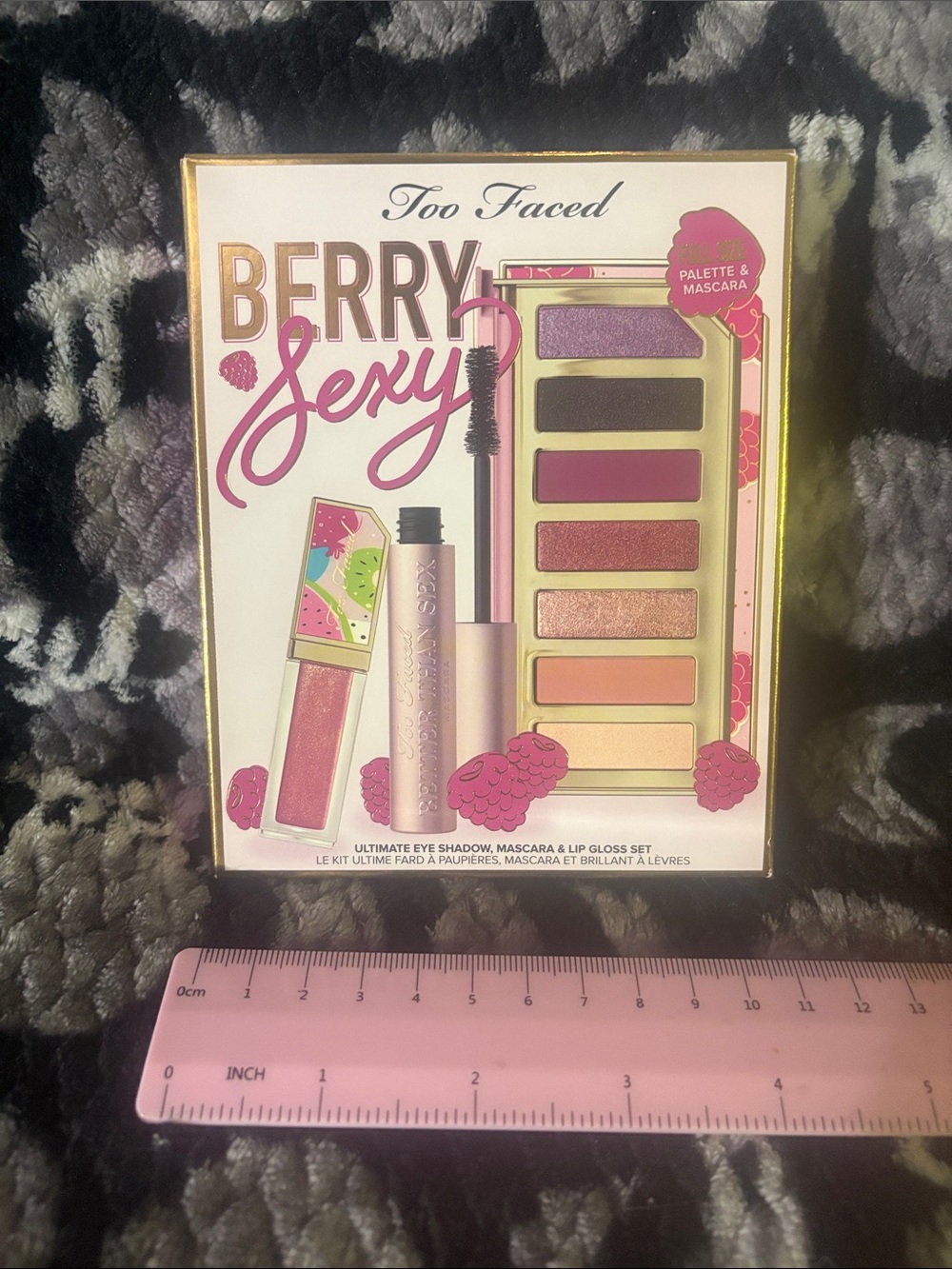 Too Faced Berry Sexy Eyeshadow Palette & Lip Gloss & Mascara set